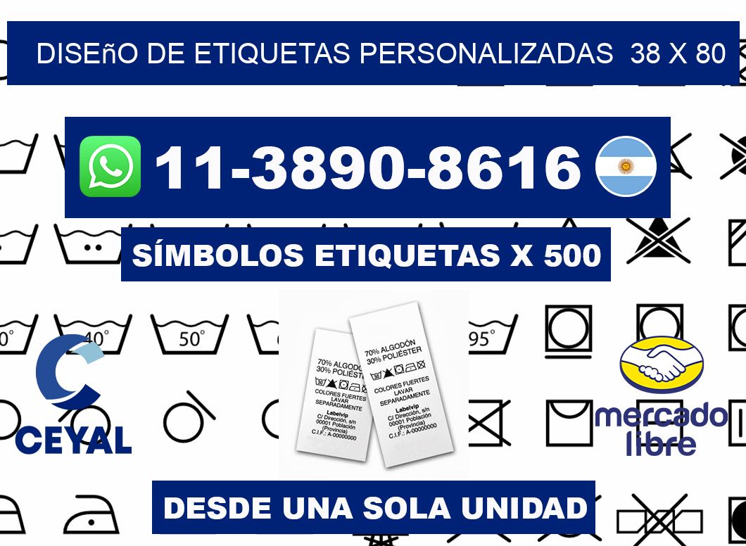 diseño de etiquetas personalizadas 38 x 80