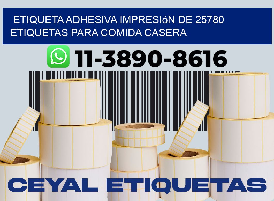 etiqueta adhesiva impresión de 25780 etiquetas para comida casera