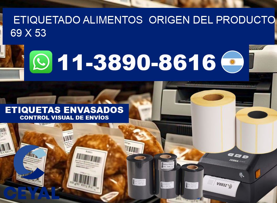 etiquetado alimentos  Origen del producto 69 x 53
