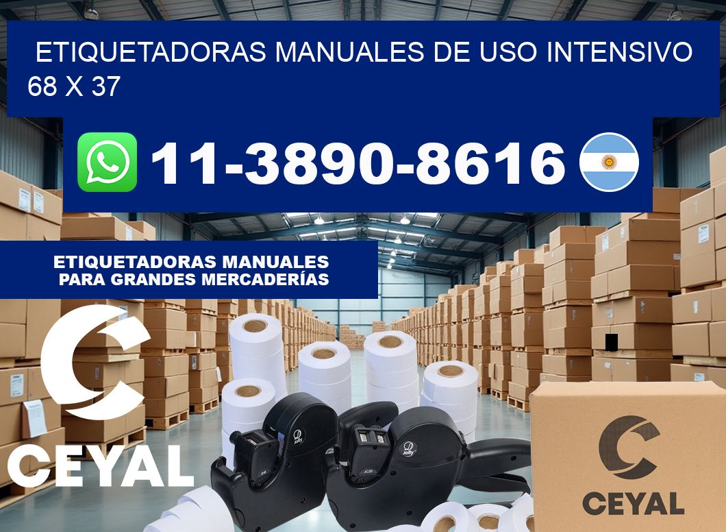 etiquetadoras manuales de uso intensivo 68 x 37