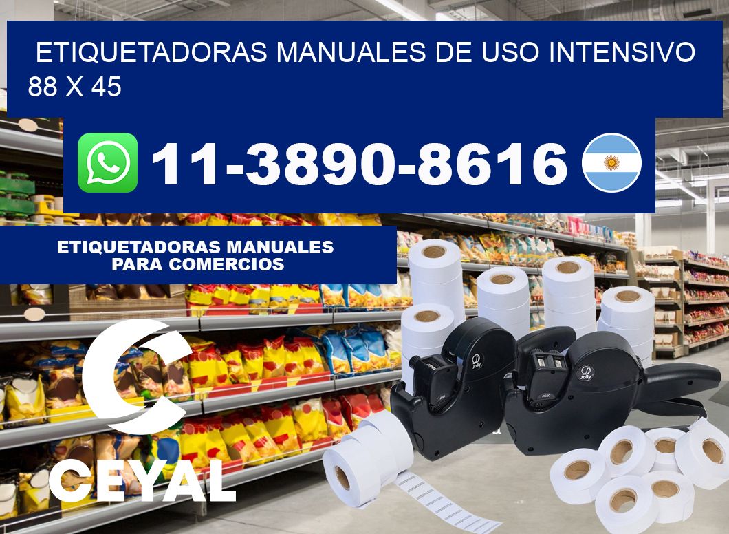 etiquetadoras manuales de uso intensivo 88 x 45