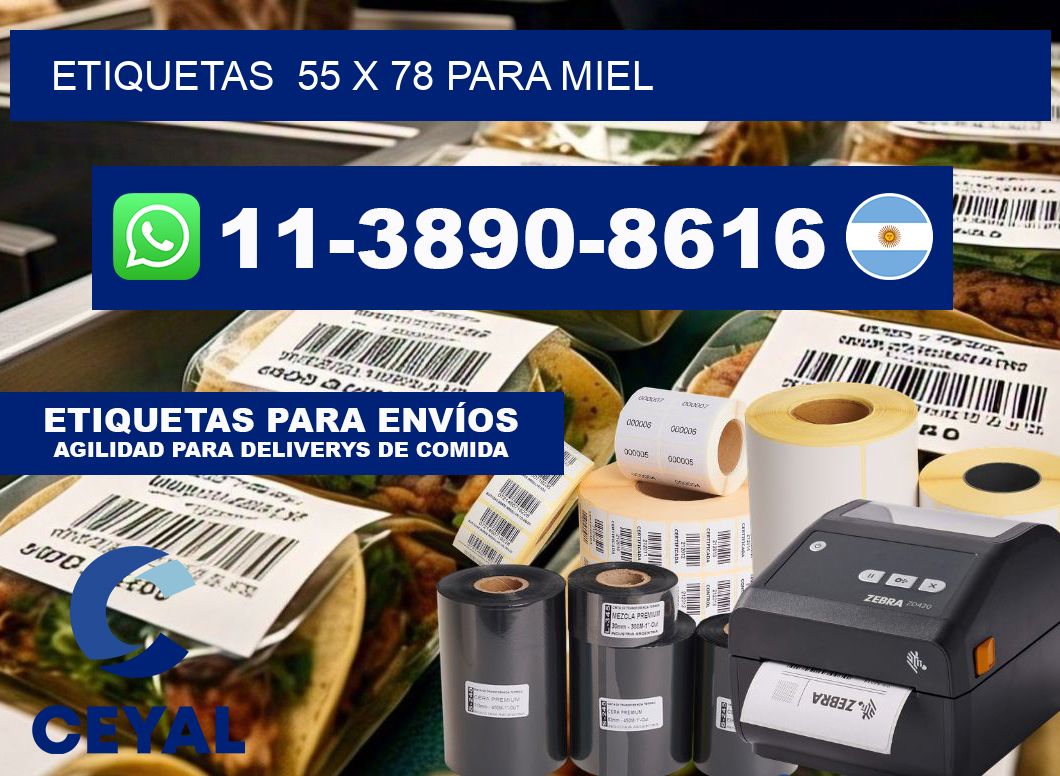 etiquetas  55 x 78 para Miel