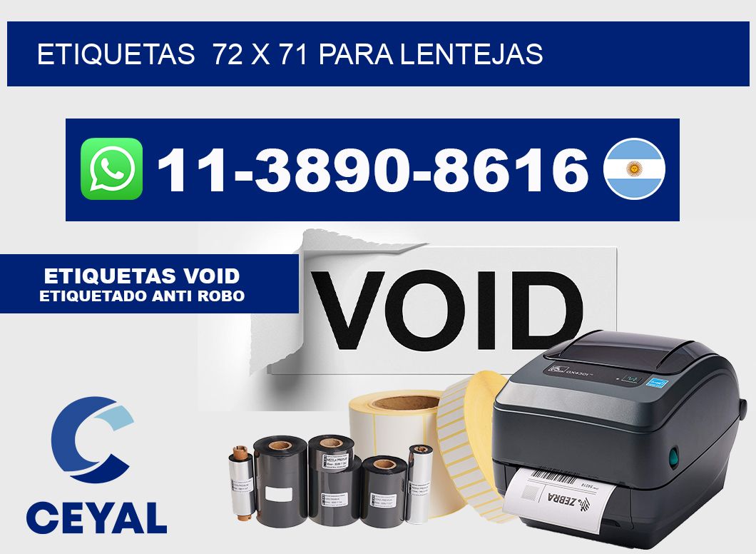 etiquetas  72 x 71 para Lentejas