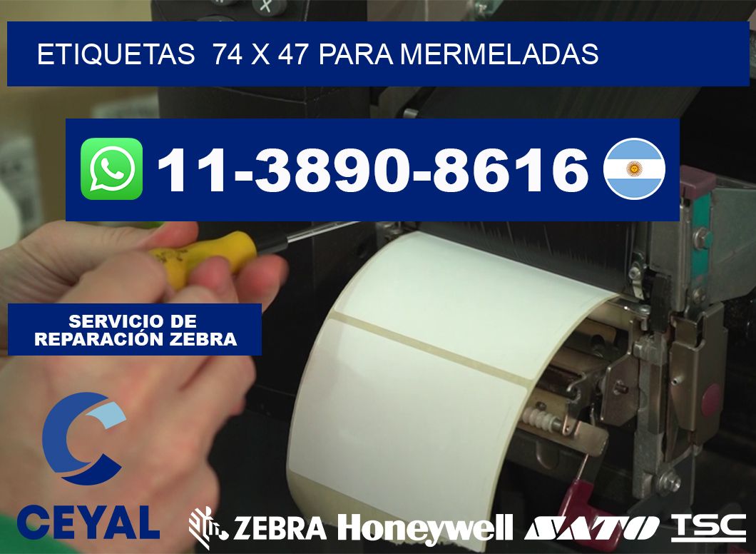 etiquetas  74 x 47 para Mermeladas