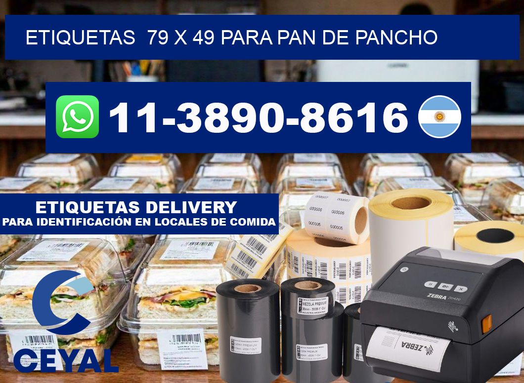 etiquetas 79 x 49 para Pan de pancho