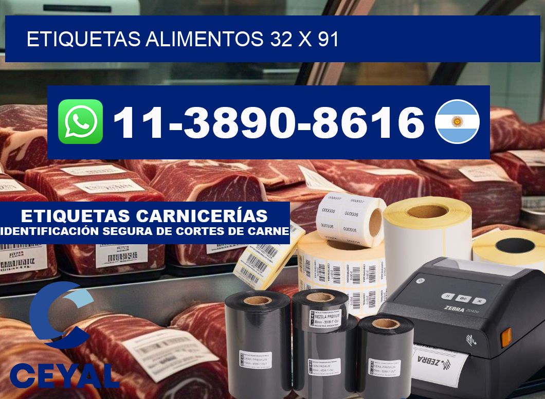 etiquetas alimentos 32 x 91