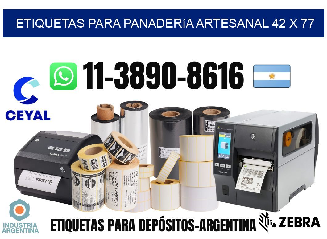 etiquetas para Panadería artesanal 42 x 77