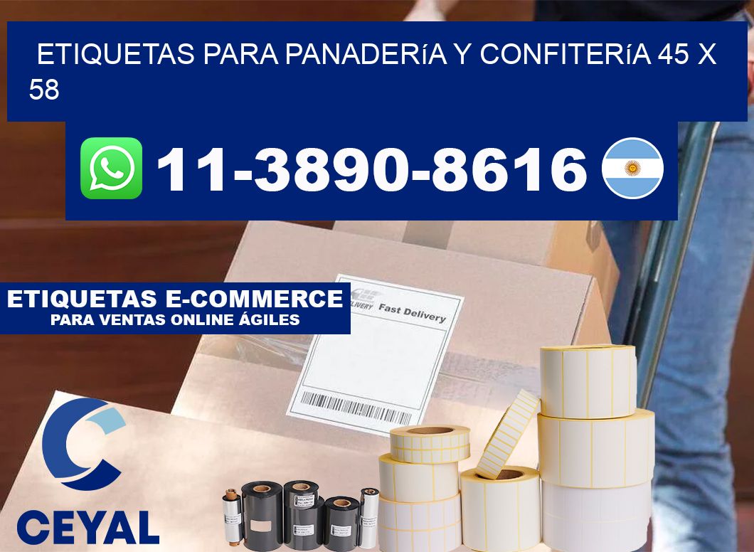 etiquetas para Panadería y confitería 45 x 58