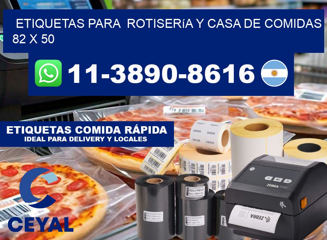 etiquetas para Rotisería y casa de comidas 82 x 50