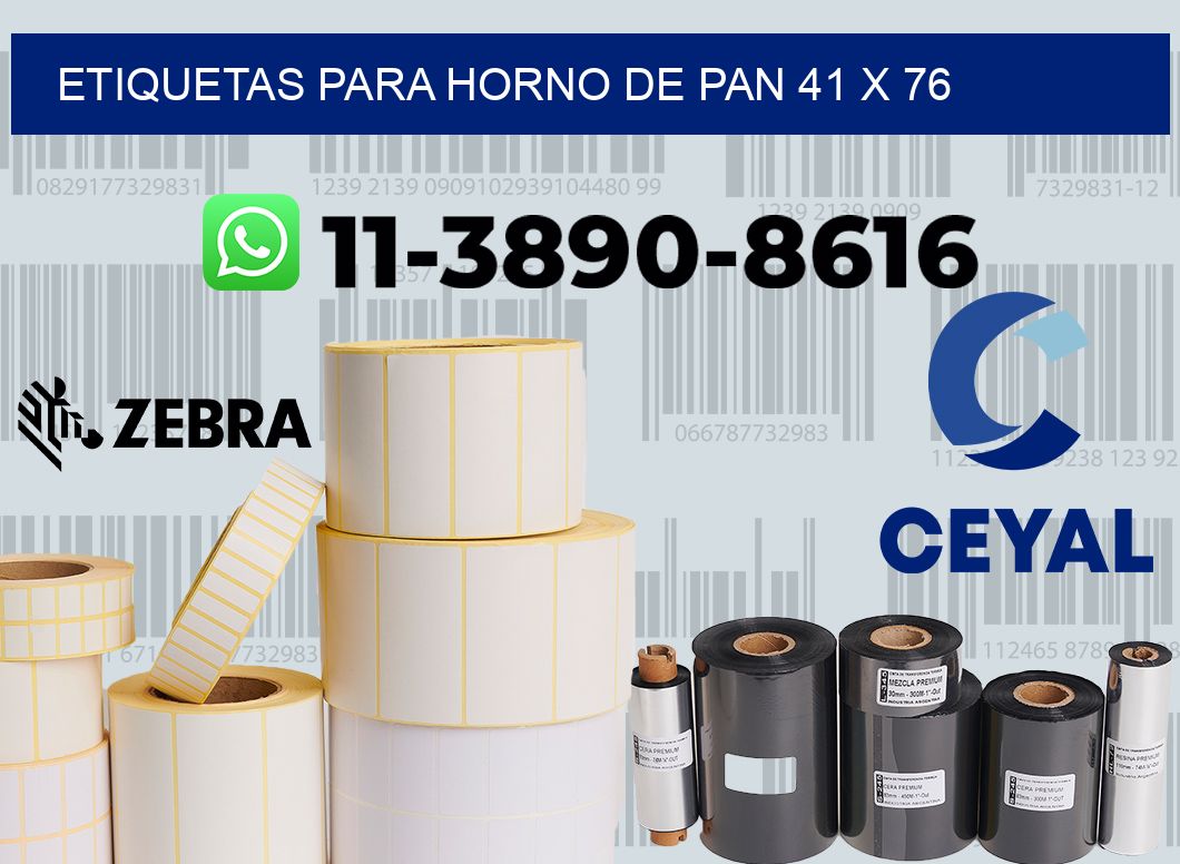 etiquetas para horno de pan 41 x 76