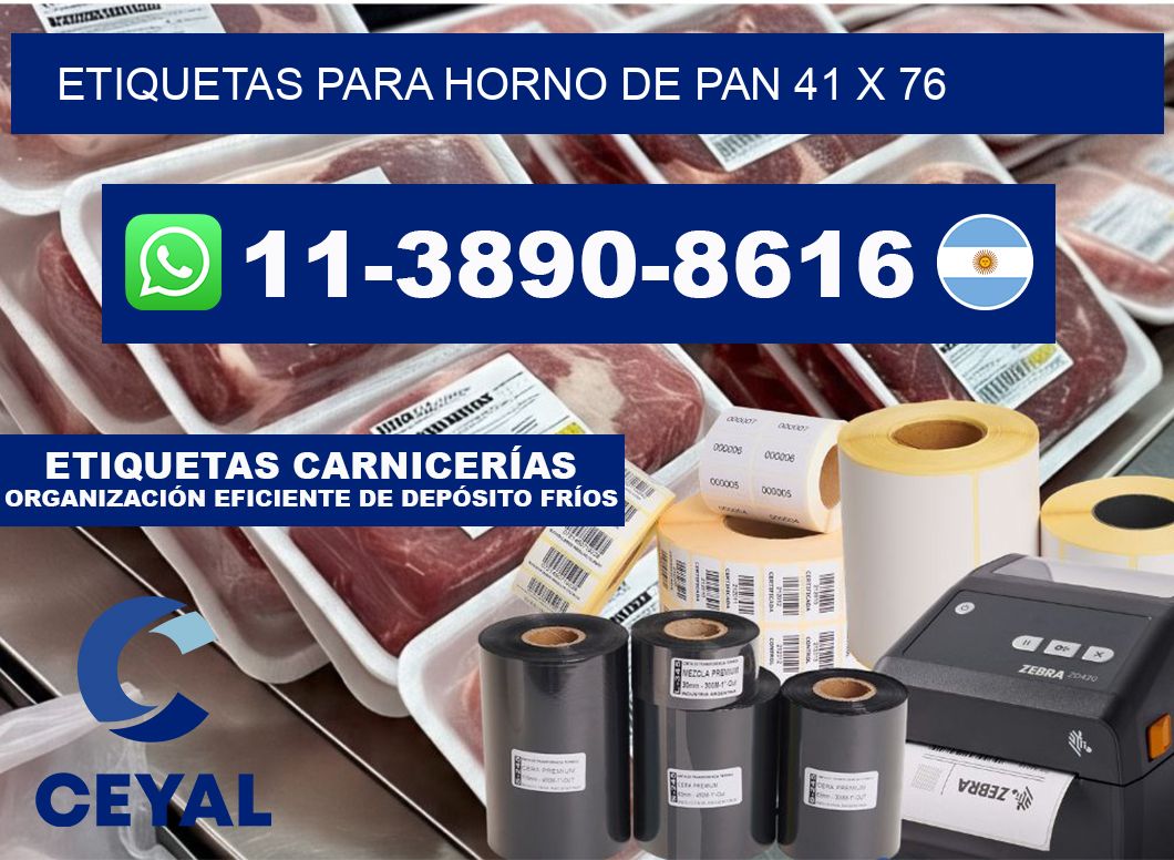etiquetas para horno de pan 41 x 76