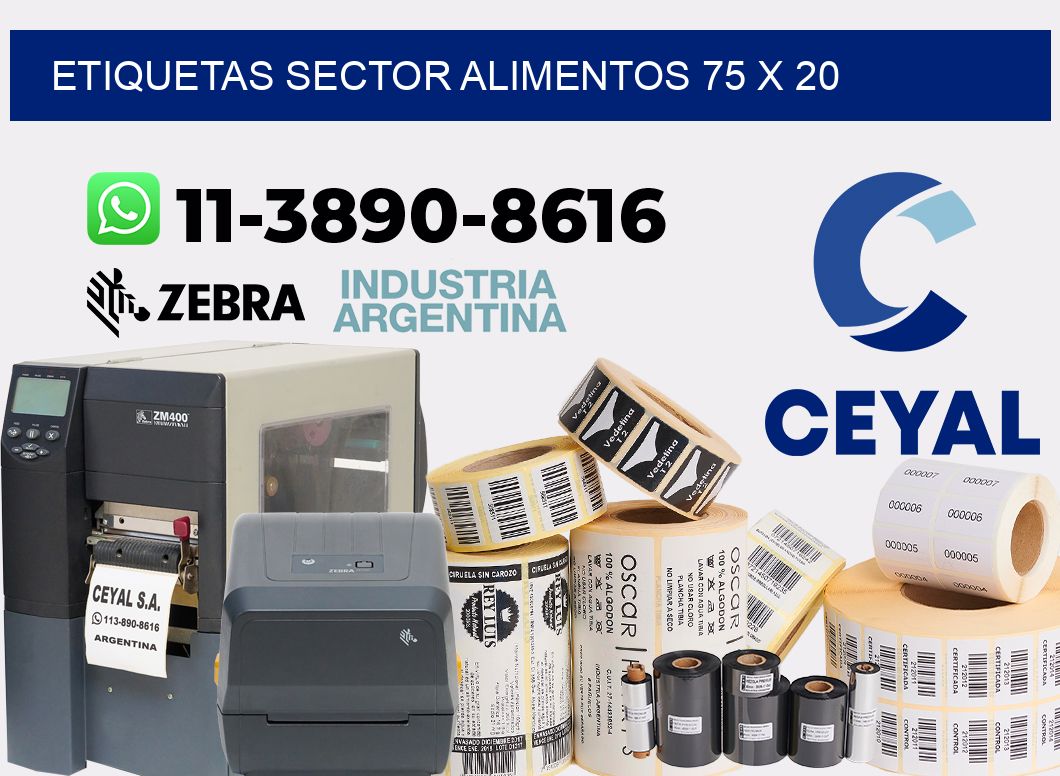 etiquetas sector alimentos 75 x 20