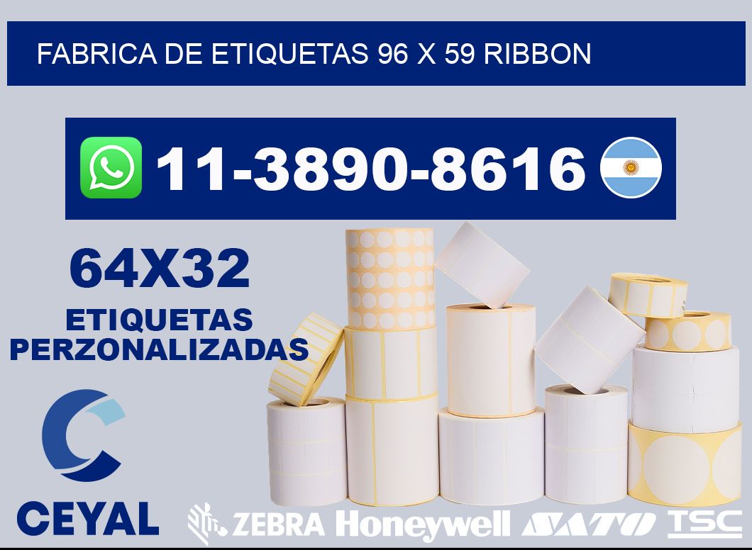 fabrica de etiquetas 96 x 59 ribbon