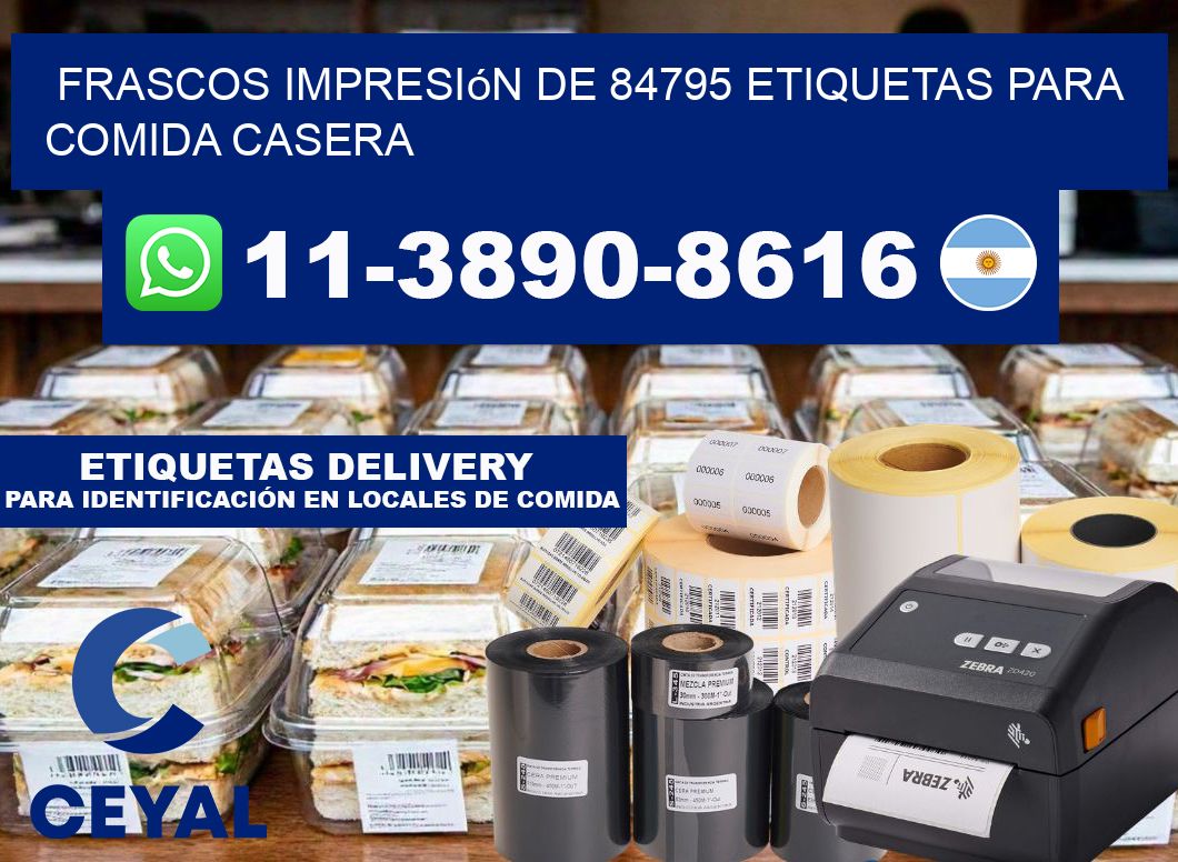 frascos impresión de 84795 etiquetas para comida casera