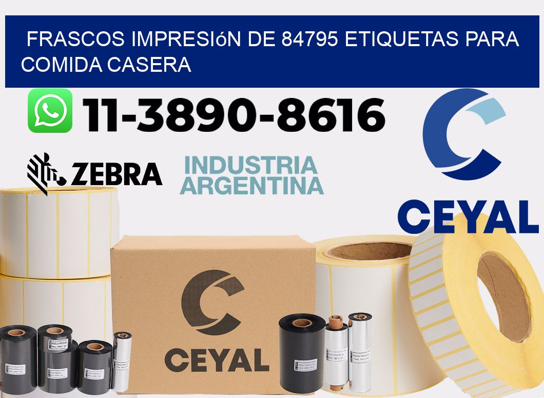 frascos impresión de 84795 etiquetas para comida casera