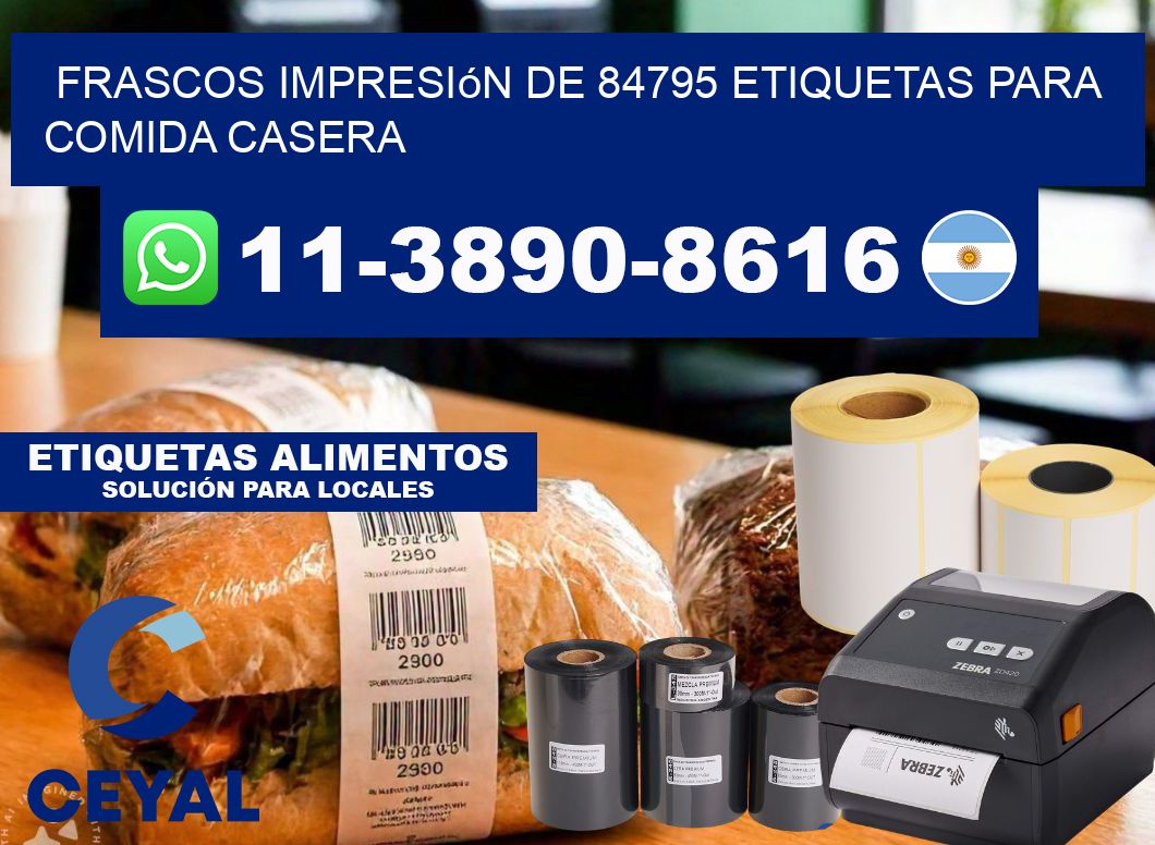 frascos impresión de 84795 etiquetas para comida casera