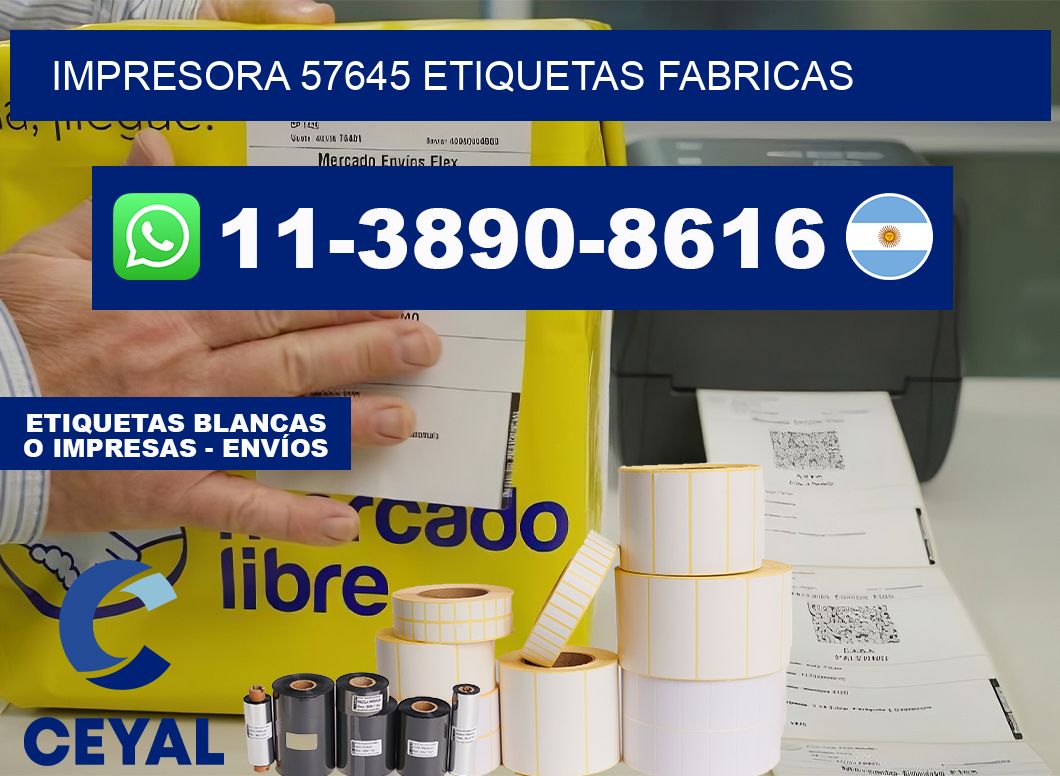 impresora 57645 etiquetas fabricas