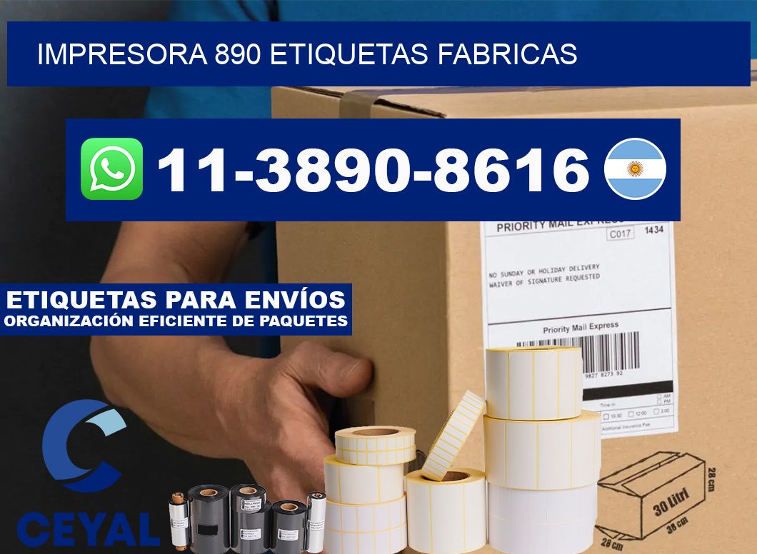 impresora 890 etiquetas fabricas
