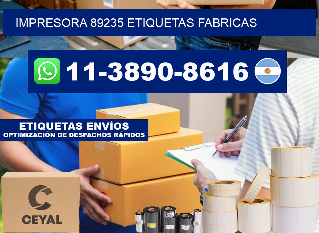 impresora 89235 etiquetas fabricas
