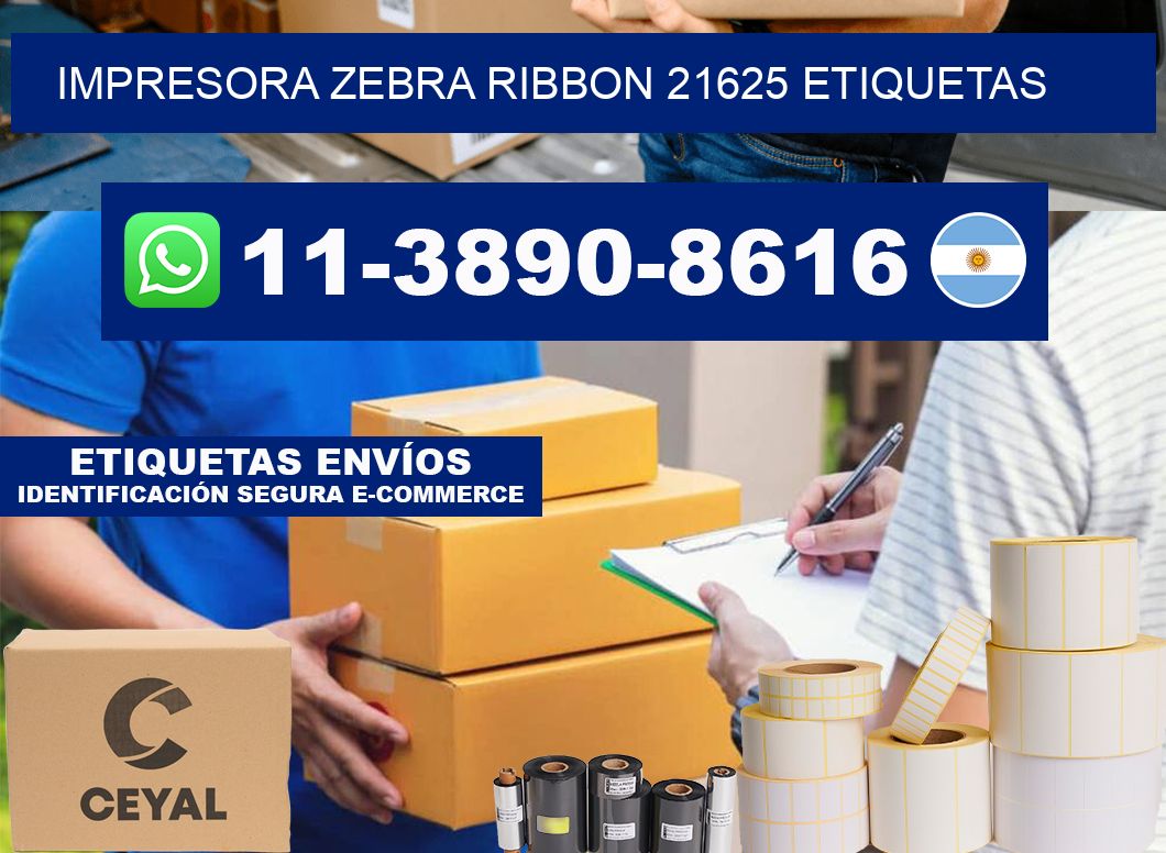 impresora zebra ribbon 21625 etiquetas