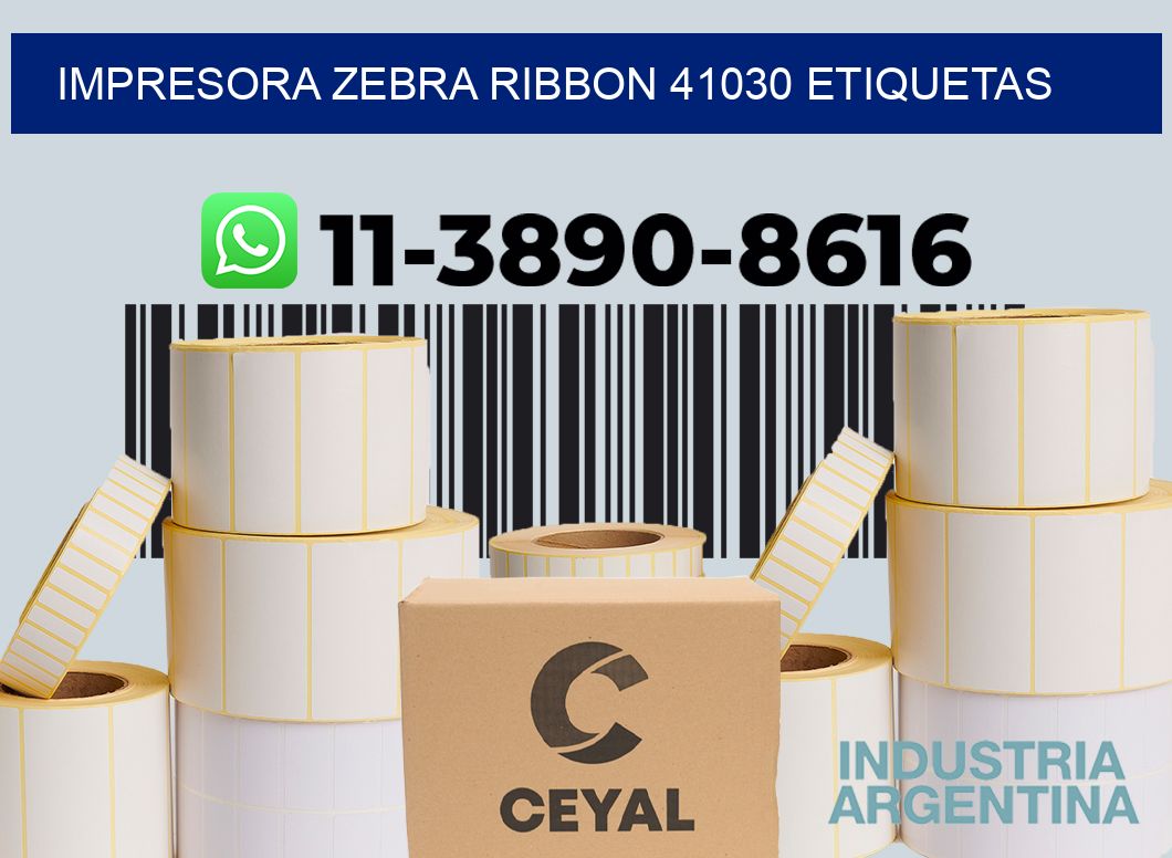 impresora zebra ribbon 41030 etiquetas