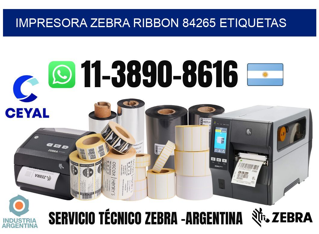 impresora zebra ribbon 84265 etiquetas