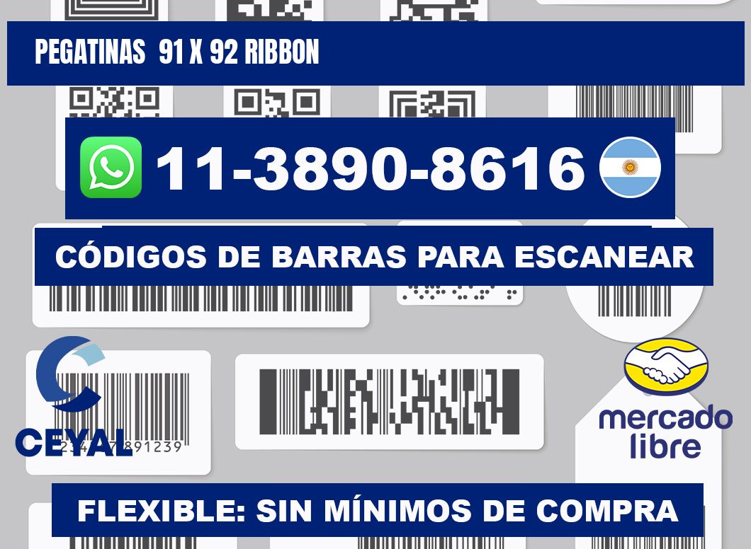 pegatinas  91 x 92 ribbon