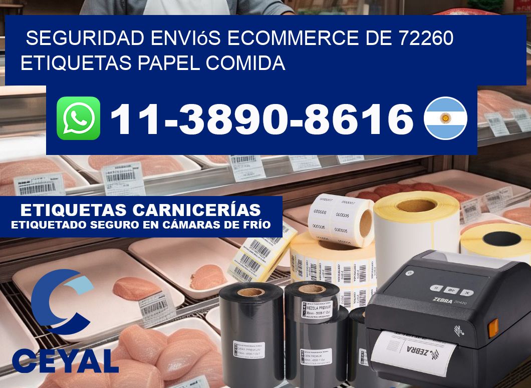 seguridad enviós ecommerce de 72260 etiquetas papel comida