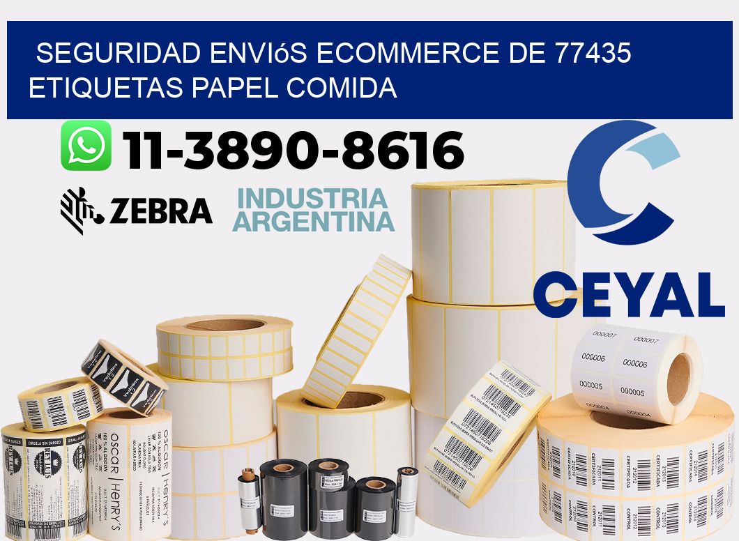 seguridad enviós ecommerce de 77435 etiquetas papel comida