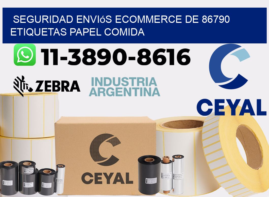seguridad enviós ecommerce de 86790 etiquetas papel comida