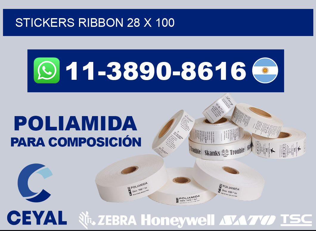 stickers ribbon 28 x 100