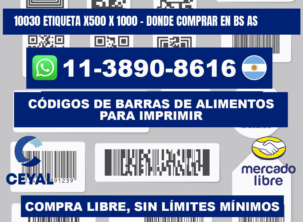 10030 etiqueta x500 x 1000 - Donde Comprar en bs as