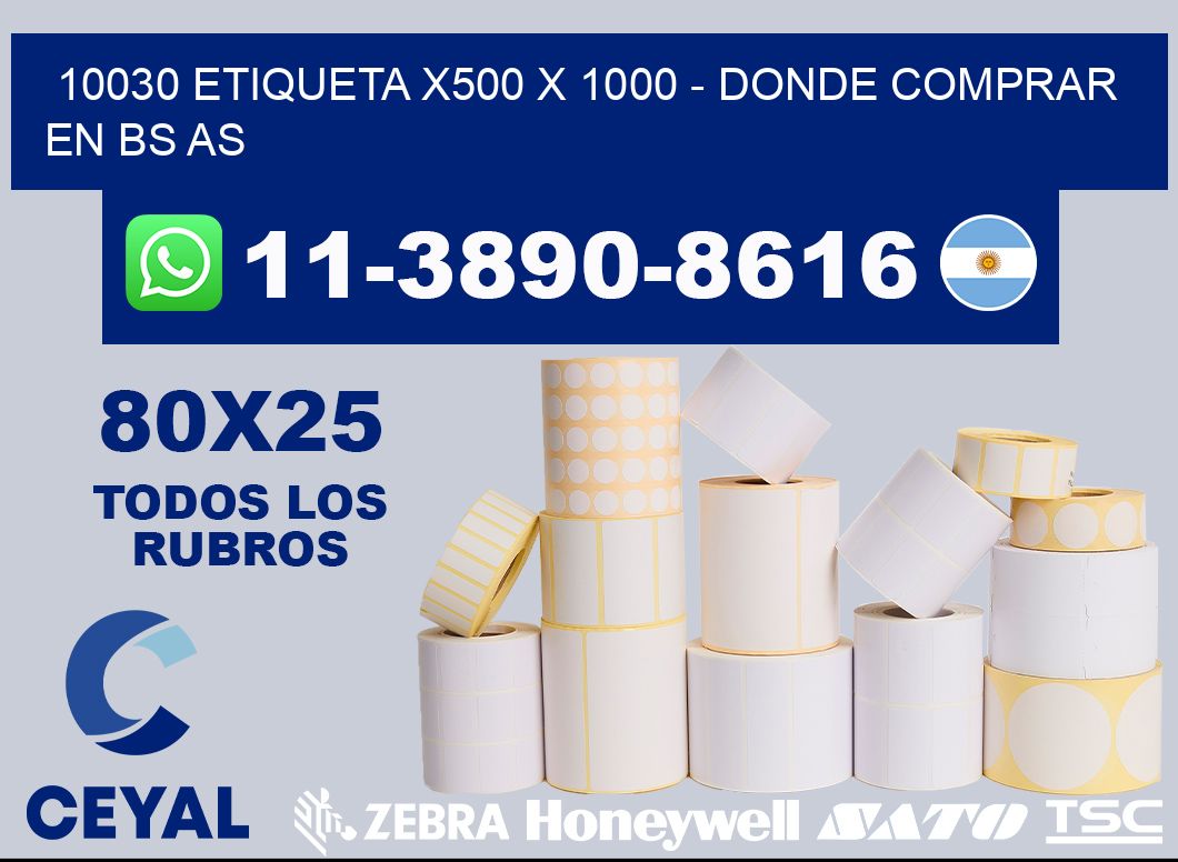10030 etiqueta x500 x 1000 - Donde Comprar en bs as