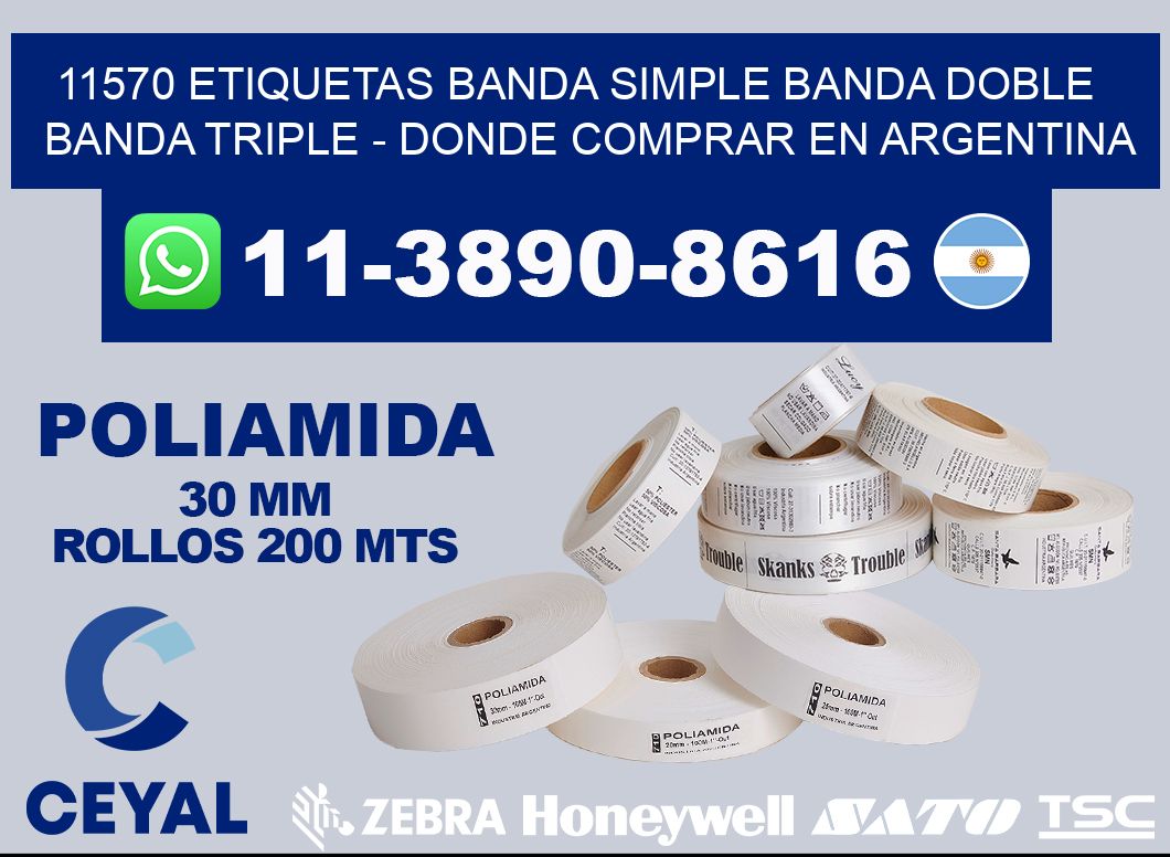 11570 etiquetas banda simple banda doble banda triple - Donde Comprar en Argentina