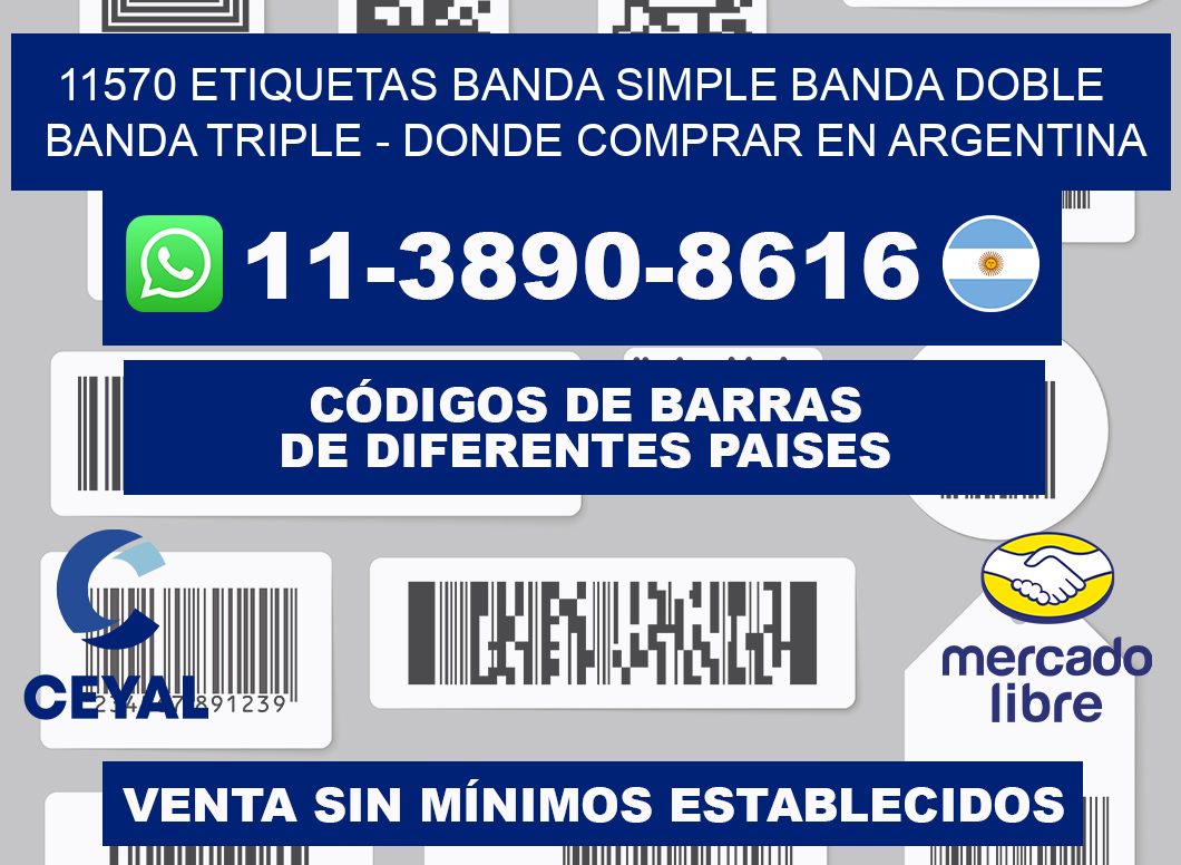 11570 etiquetas banda simple banda doble banda triple - Donde Comprar en Argentina