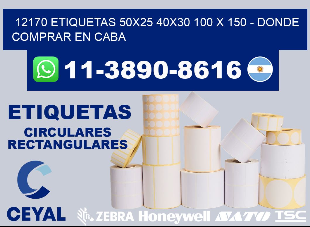 12170 etiquetas 50x25 40x30 100 x 150 - Donde Comprar en Caba