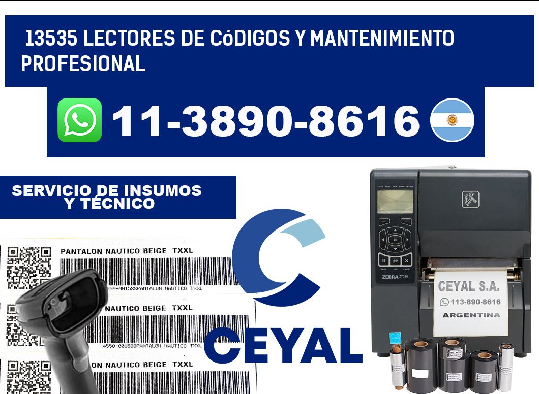 13535 Lectores de Códigos y Mantenimiento Profesional