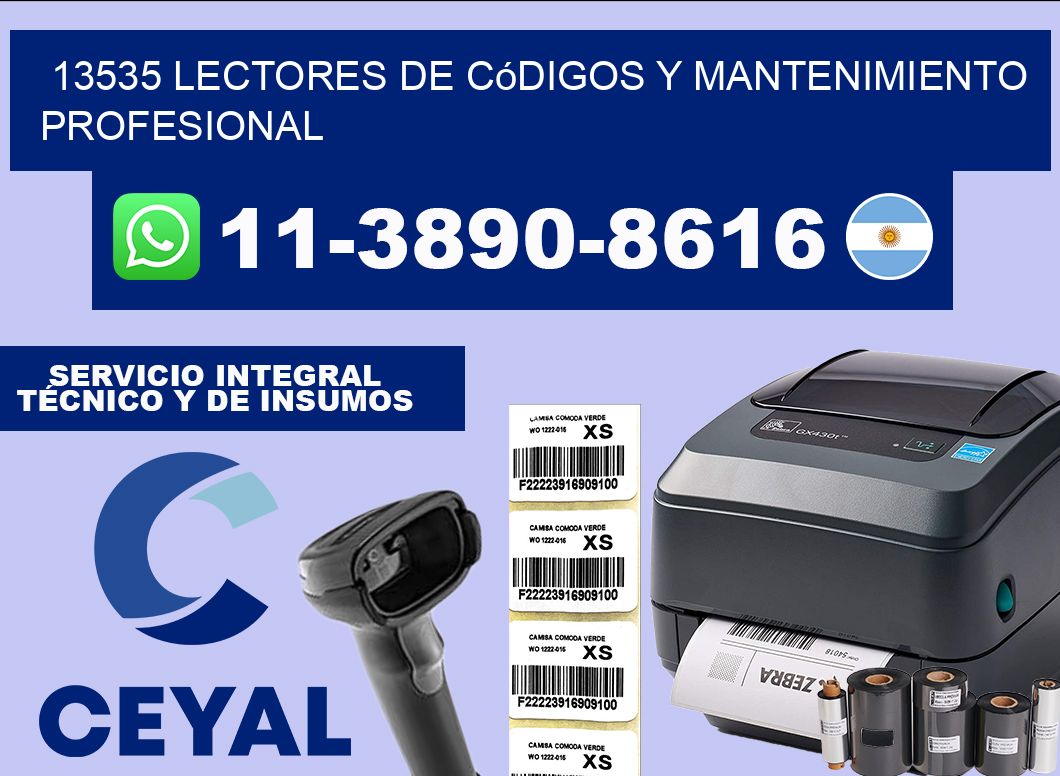 13535 Lectores de Códigos y Mantenimiento Profesional