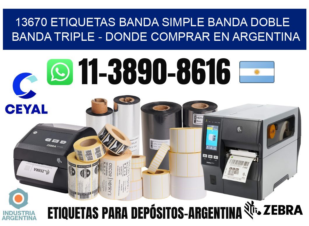13670 etiquetas banda simple banda doble banda triple - Donde Comprar en Argentina
