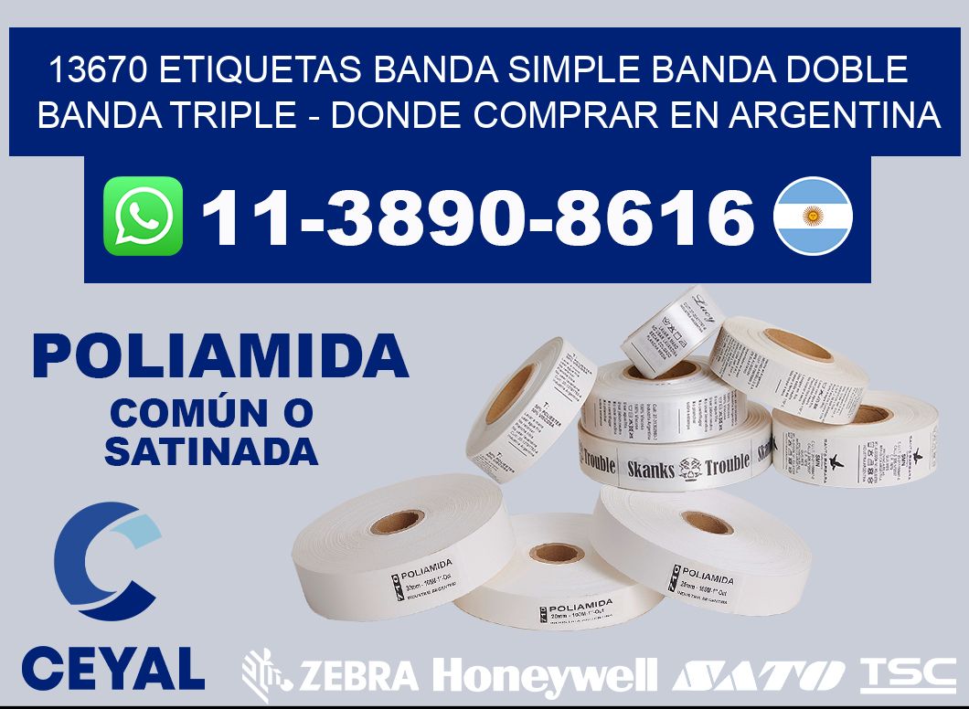 13670 etiquetas banda simple banda doble banda triple - Donde Comprar en Argentina