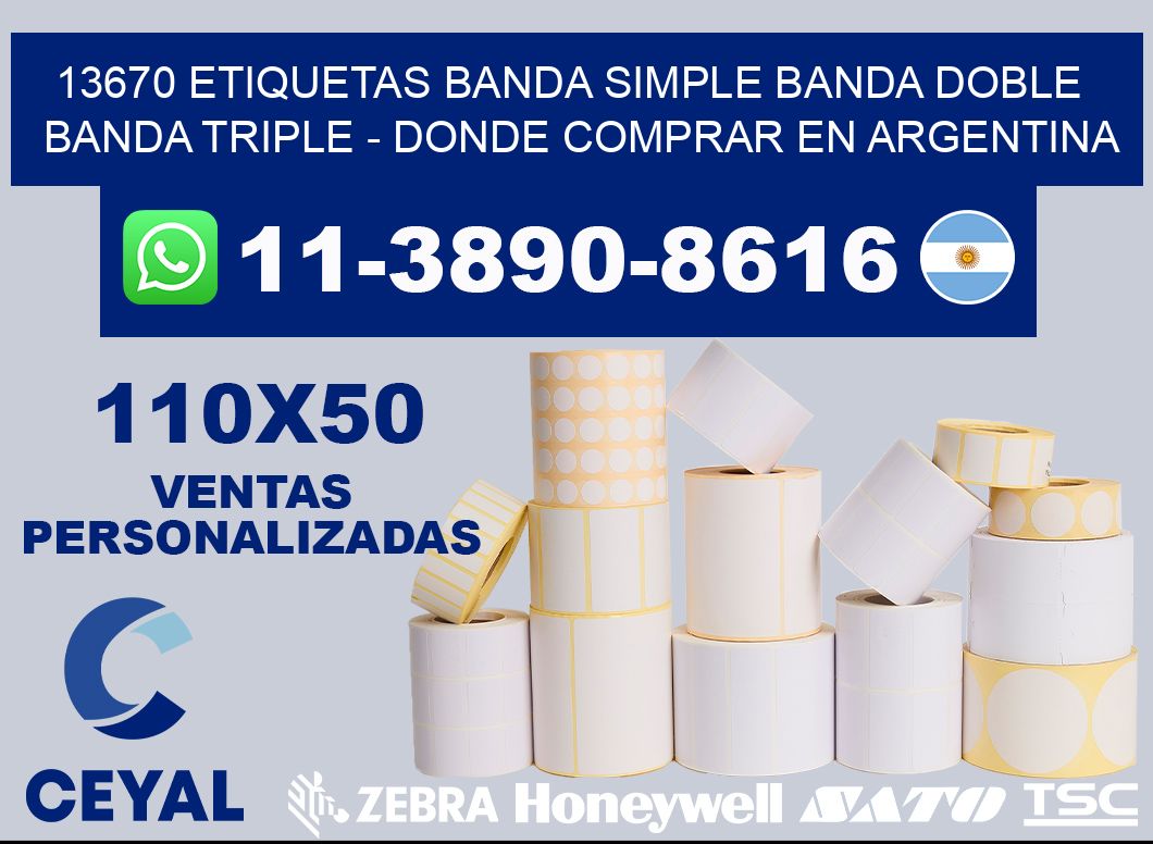 13670 etiquetas banda simple banda doble banda triple - Donde Comprar en Argentina