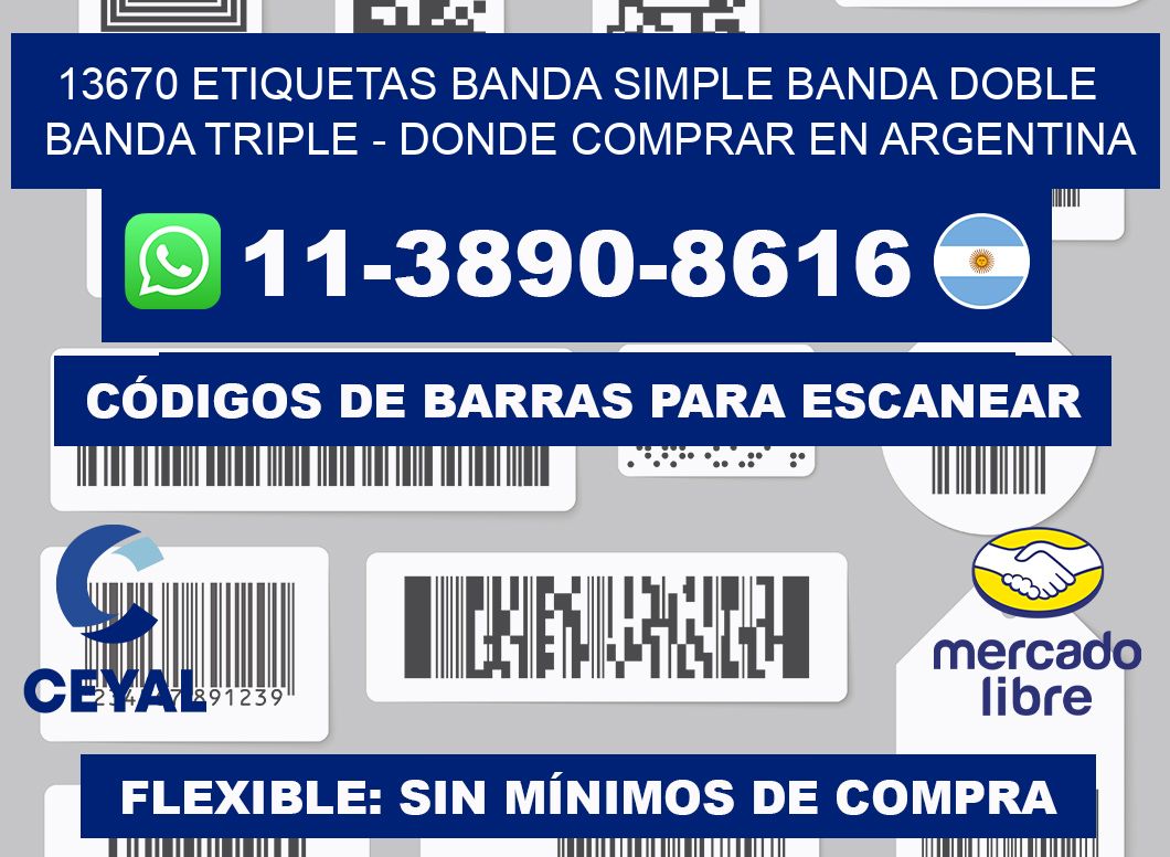 13670 etiquetas banda simple banda doble banda triple - Donde Comprar en Argentina