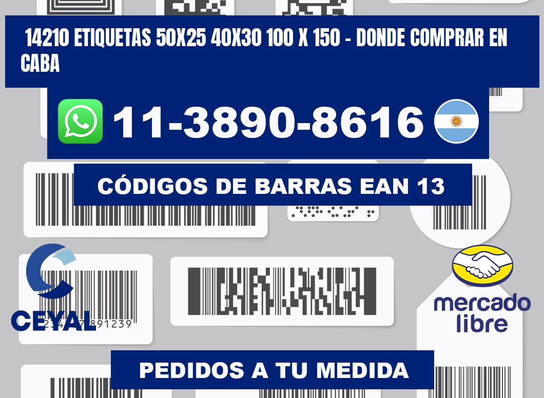 14210 etiquetas 50x25 40x30 100 x 150 - Donde Comprar en Caba