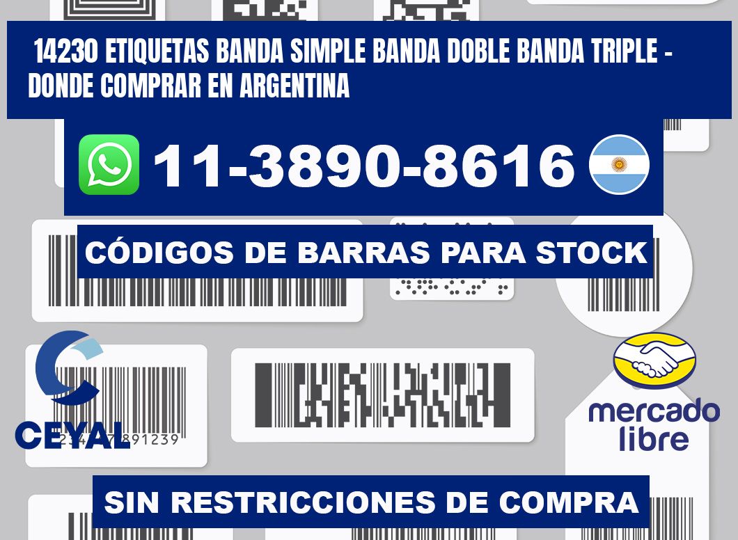 14230 etiquetas banda simple banda doble banda triple - Donde Comprar en Argentina