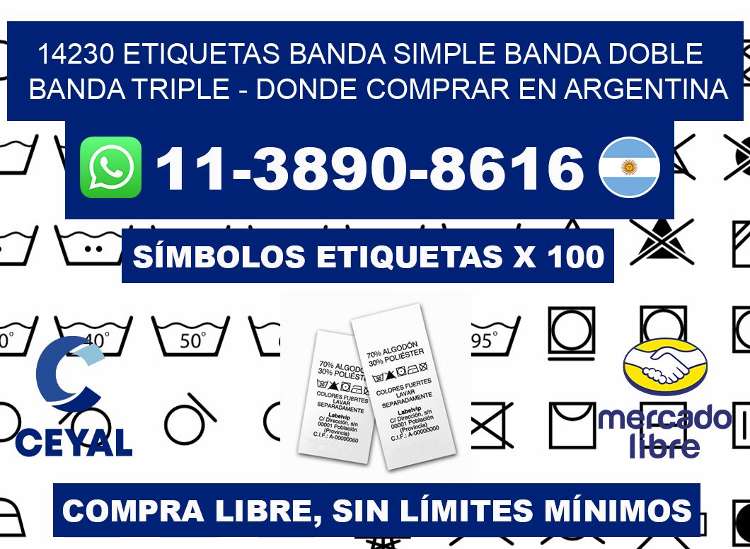 14230 etiquetas banda simple banda doble banda triple - Donde Comprar en Argentina