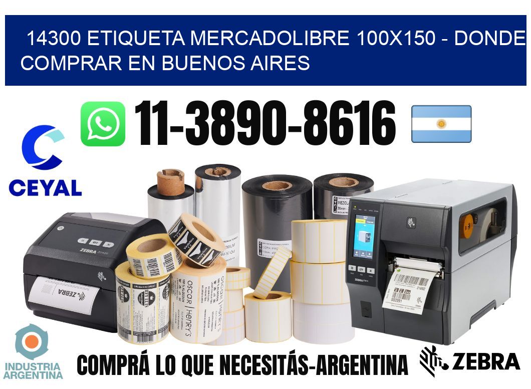 14300 etiqueta MercadoLibre 100x150 - Donde Comprar en Buenos Aires