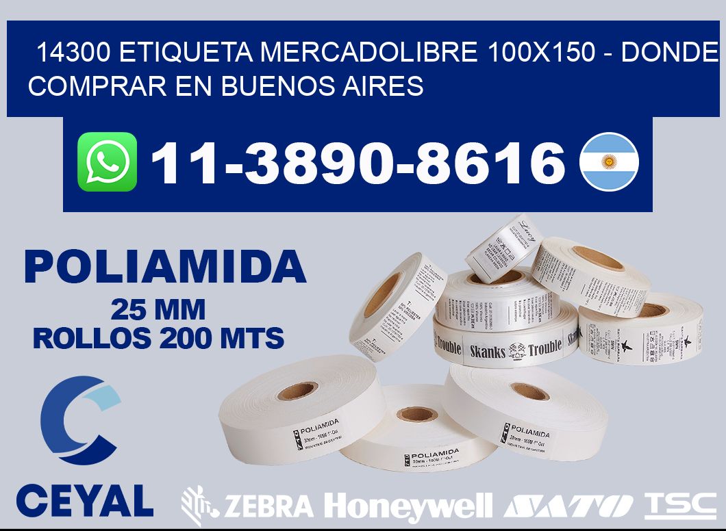 14300 etiqueta MercadoLibre 100x150 - Donde Comprar en Buenos Aires