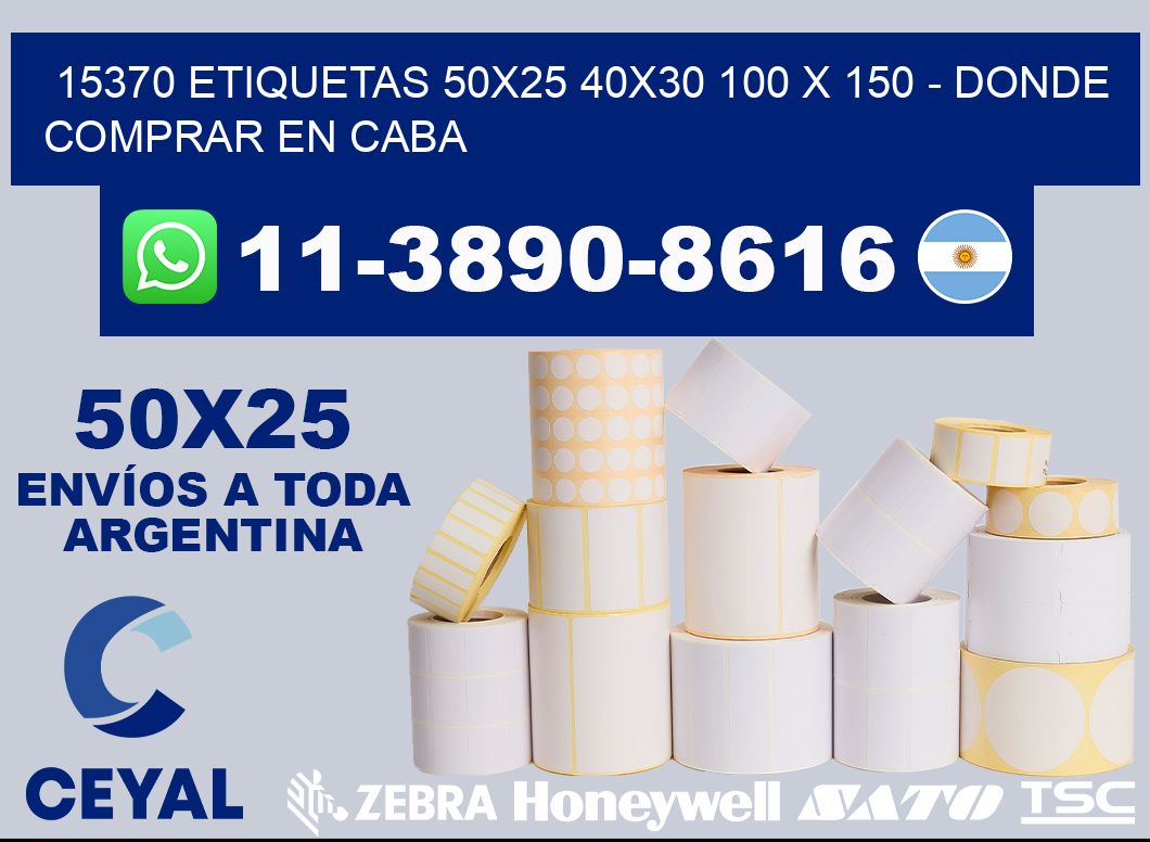 15370 etiquetas 50x25 40x30 100 x 150 - Donde Comprar en Caba