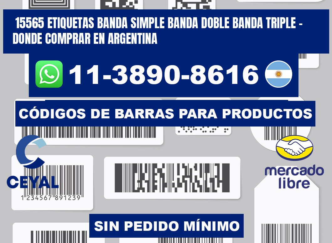15565 etiquetas banda simple banda doble banda triple - Donde Comprar en Argentina