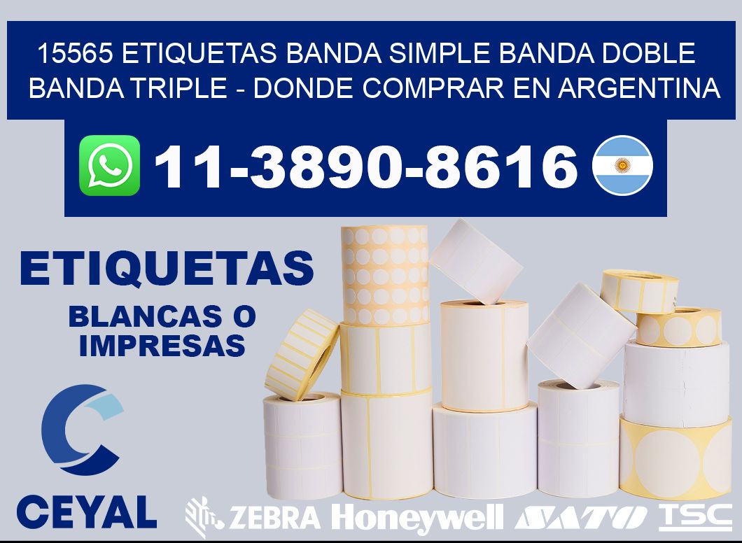15565 etiquetas banda simple banda doble banda triple - Donde Comprar en Argentina